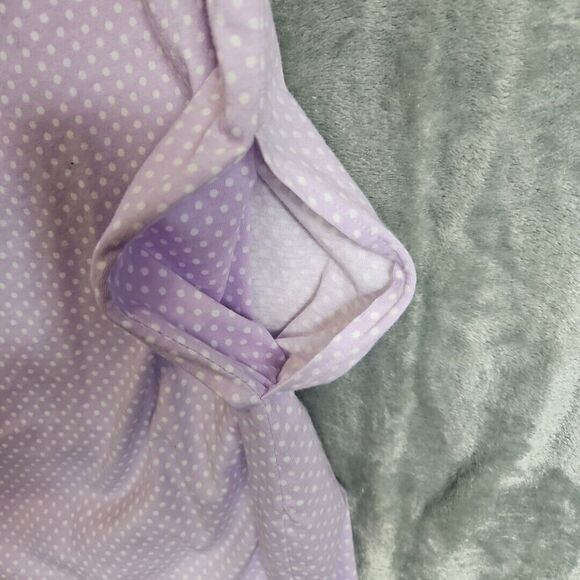 Miss Elaine Purple Polka-dot 1X Nightgown pockets button sleeveless cotton - Picture 9 of 11